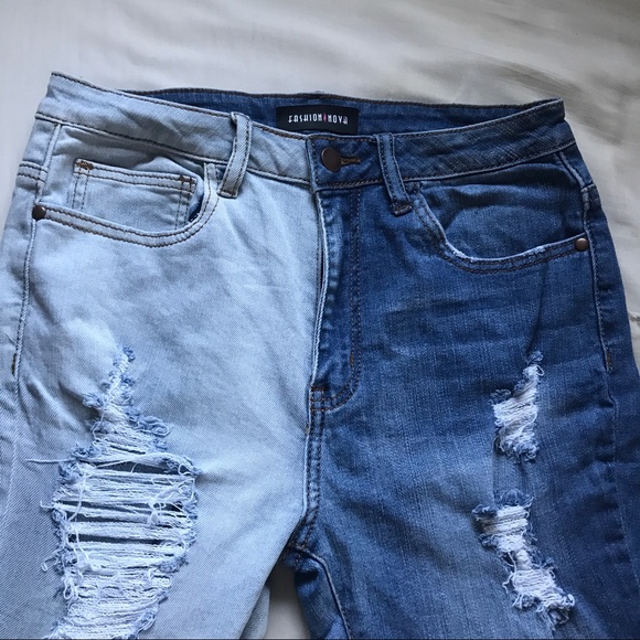 two tone jeans fashion nova